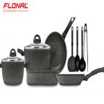 Flonal Pietra Dura Cookware Set 11 Pcs