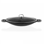 Taç Granite Cast Iron Roasting and Pancake Pan With Glass Cover 3394