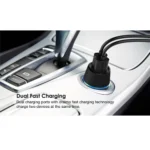 Oraimo Highway Car Charger with 2 in 1 Cable OCC21DMLB - Image 2