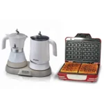 Ariete Breakfast Station Kettle/Foamer + Waffle Maker ART1344+187