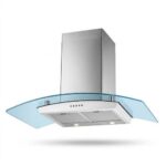 Proff Curved Glass Chimney Hood 90cm LD22ECO90